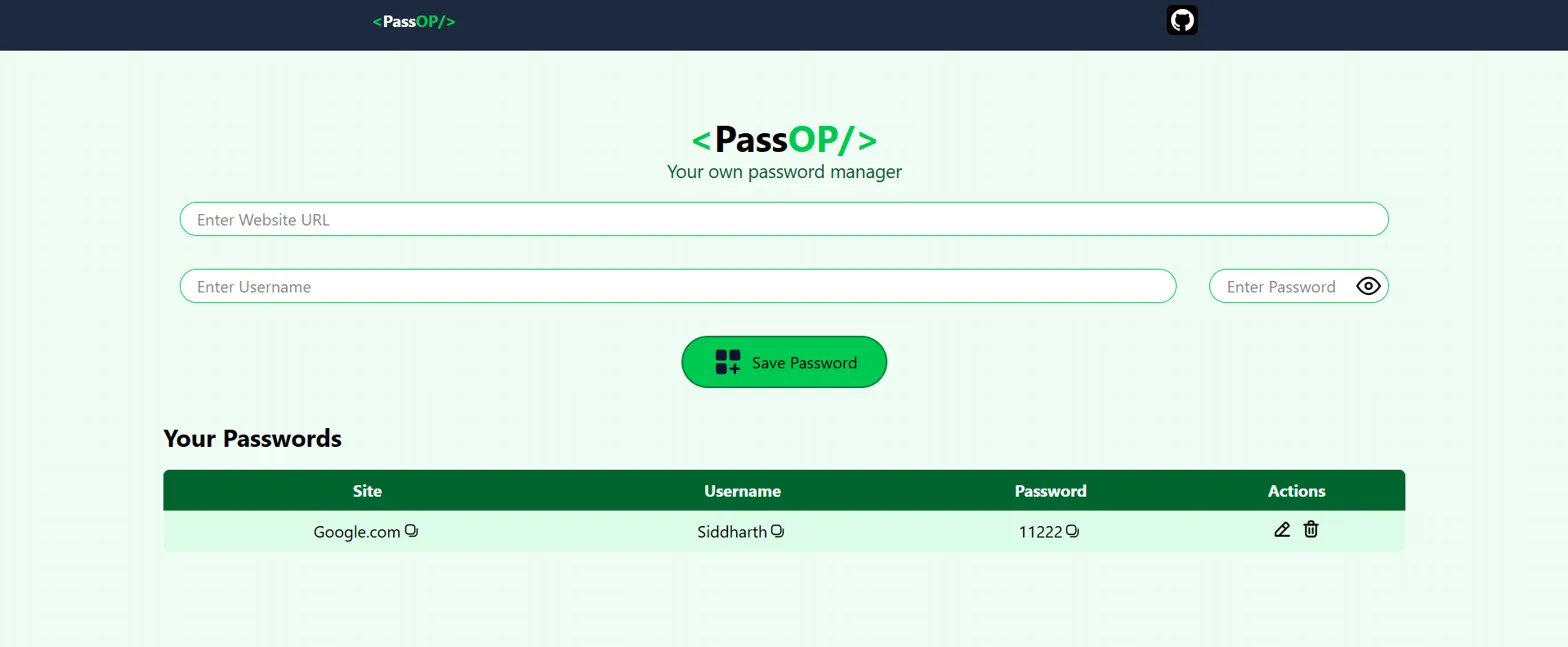 PassOP - Your Password Manager
